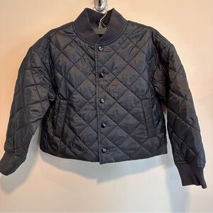 GAP Kids Lightweight Quilted Puffer Jacket - Black - Girls Small‎ 6-7 S739427